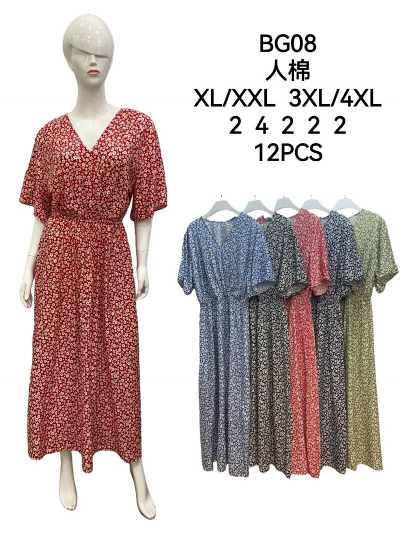Sukienki damskie Roz M/L-XL-2XL, Mix kolor Paczka 12 szt